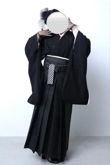 블랙 하카마 졸업식용