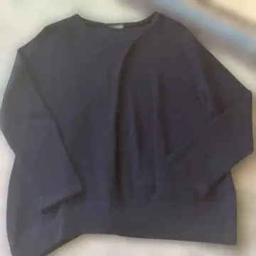 Y's for living 네이비 울 코튼 혼방 긴팔 스웨터