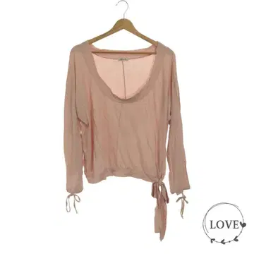 최종 가격 SHELLNA 시이나 상의 티셔츠 긴팔 끈 리본 z1