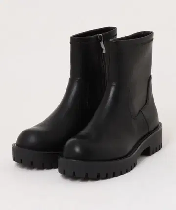 [ 미사용 ] ABC select 블랙 가죽 사이드 고어 부츠