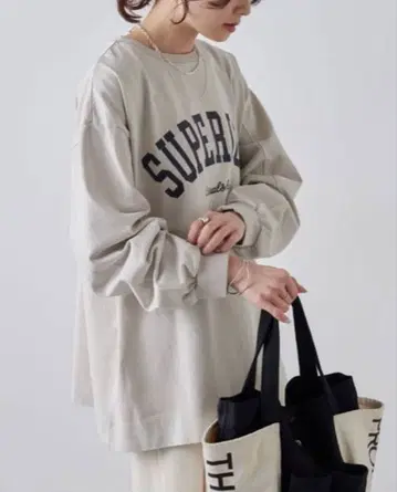 PUAL CE CIN 퓨어세신 로고 프린트 피그먼트 풀오버 티셔츠