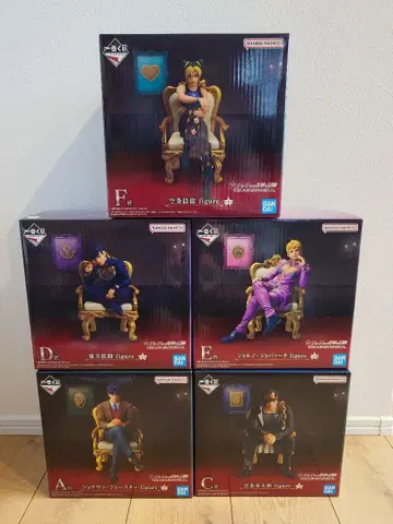 제일복권 죠죠의 기묘한 모험 죠죠 월드 A, C, D, E, F상 세트