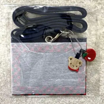 familiar 파밀리아 네임 홀더 패스 케이스 빨간색 체크