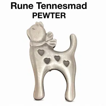 Rune Tennessmad 백랍제 브로치 스웨덴 고양이
