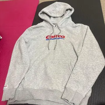 미사용 COSTCO 그레이 후드 부착 후드티 S