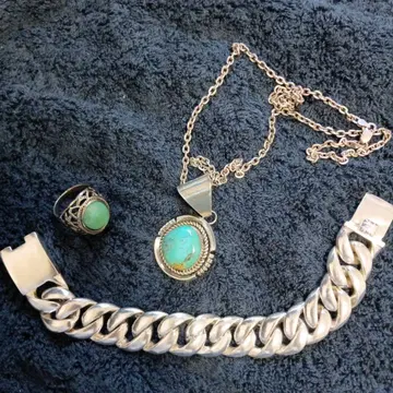 터콰이즈 실버 주얼리 3세트 키헤이 TAXCO 인디언