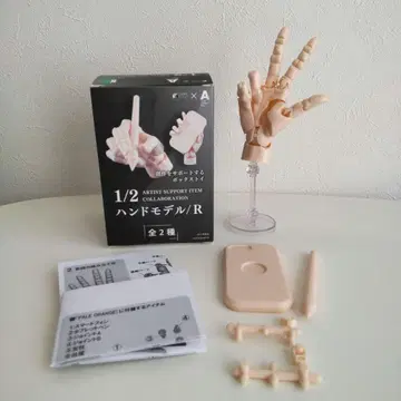 코토부키야 핸드 모델 1/2 박스토이 페일 오렌지 조립 완료