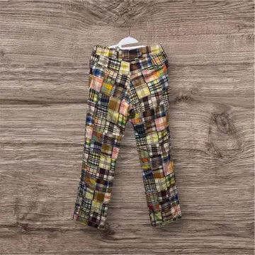 마드라스 체크 팬츠 빈티지 70~80s