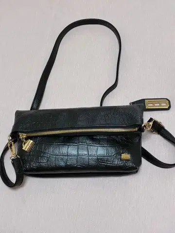 블랙 크로커다일 패턴 숄더백 LABAGAJERY