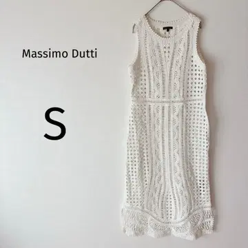 마시모두띠 원피스 슬리브리스 무릎 기장 크로셰 뜨기 귀여운 S