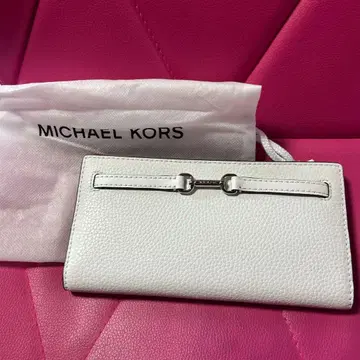 추천 미사용 MICHAEL KORS 화이트 가죽 장지갑
