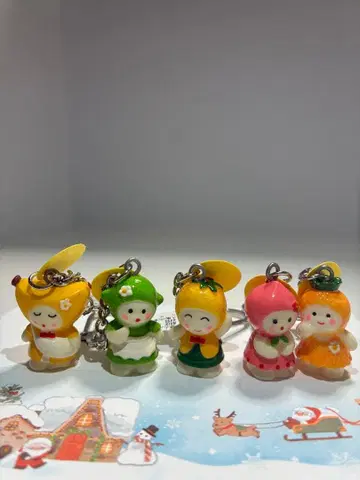 [레트로] 후르츠 인형 키링 5개 세트 2