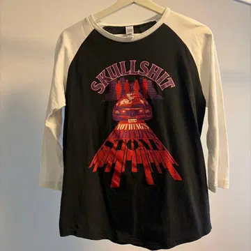 낫싱 스커브드 인 스톤 SKULLSHIT 그래픽 T셔츠 M 사이즈
