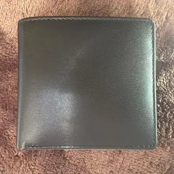 블랙 천연 가죽 접이식 지갑