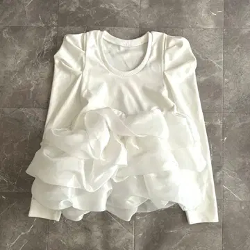 라지엠 벌룬 프릴 도킹 상의 퍼프 슬리브 긴팔