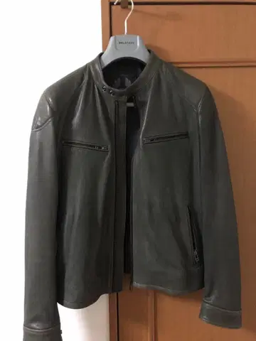 BELSTAFF 그레이 가죽 자켓 50 사이즈