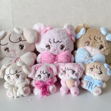 mikkocharacters 안아주는 리본 봉제 인형 7체 세트