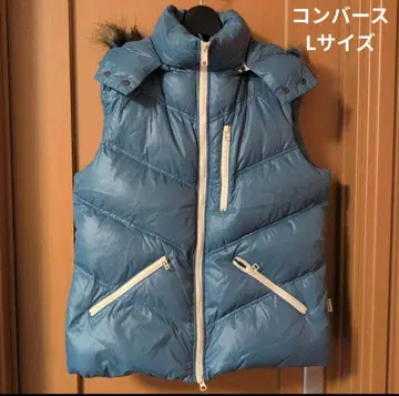 퍼 달린 컨버스 다운 베스트