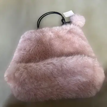 퍼 토트백 핑크 폼폼 포함