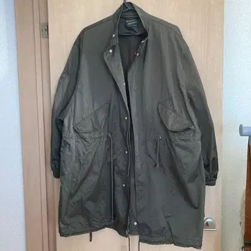 Kastane 여성용 F 사이즈 카키 새틴 직조 밀리터리 코트