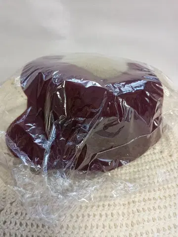 anatelier 와인 레드 코튼 펠트 햇 퍼 포함