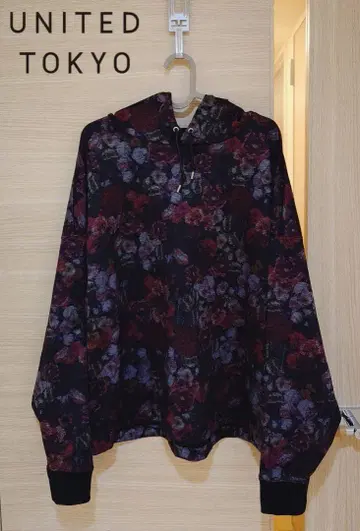 UNITED TOKYO 프린트 오버 사이즈 후드티 사이즈 2 일본제