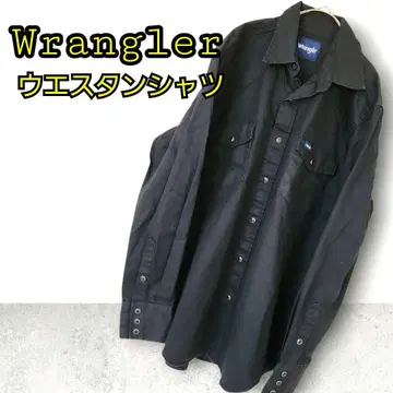 Wrangler 랭글러 블랙 긴팔 셔츠 웨스턴 셔츠 구제 의류