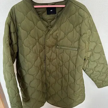 H&M 퀼팅 자켓 올리브 그린