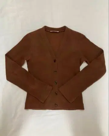 PHEENY 리브 가디건 브라운