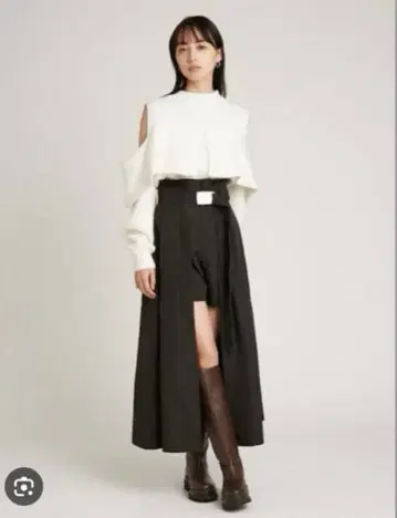 SNIDEL 타프타 스커트 쇼트 팬츠 벨트 포함