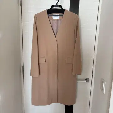 UNITED ARROWS 베이지 노카라 코트