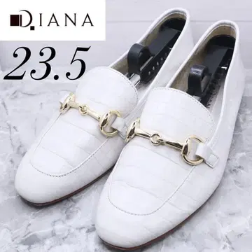 [ 172 ] 다이애나 골드 비트 로퍼 악어 엠보싱 화이트 23.5