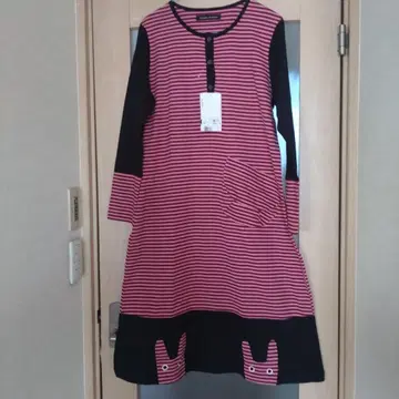 마타노 아츠코 스트라이프 긴팔 룸웨어 M