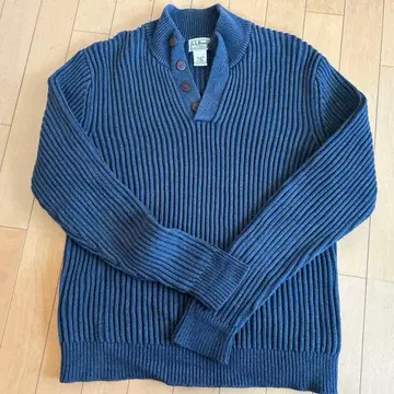 L.L.Bean 리브 스웨터 M-REG 그레이, 네이비