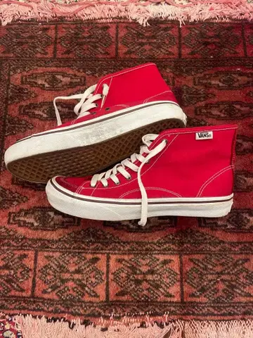 [ 2000s vintage ] Vans 반스 하이컷 스니커즈 레드