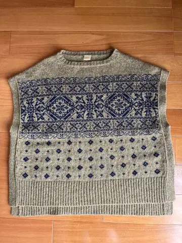 LOISIR 셰틀랜드 싱글 자카드 베스트