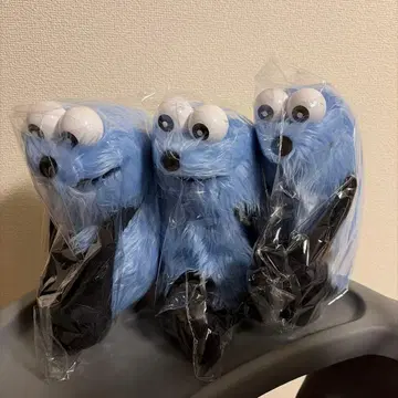 파란색 봉제 인형 3개 세트