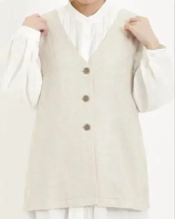 새상품! SM2 사만사 모스모스 린넨 혼방 트위드 베스트 베이지