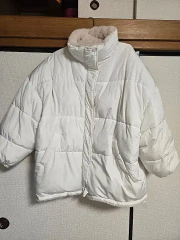 리버서블 화이트 다운 자켓 L