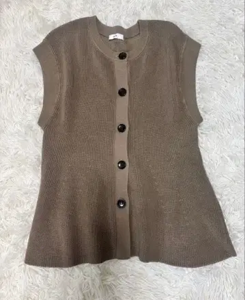 컨디션 최상 쉽스  코튼 A 라인 실루엣 베스트