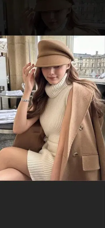 카시라 울 헌팅 캡 새상품급