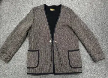 고마시오 스트라이프 니트 베스트 그레이