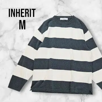 인헤릿 긴팔 보더 니트 스웨터 코튼 100 M [새상품급]