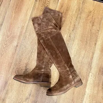 파비오 루스꼬니 브라운 스웨이드 롱 부츠