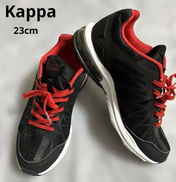 새상품급 [카파] 블랙 검정 레드 빨간색 러닝화 스포츠 캐주얼 23cm