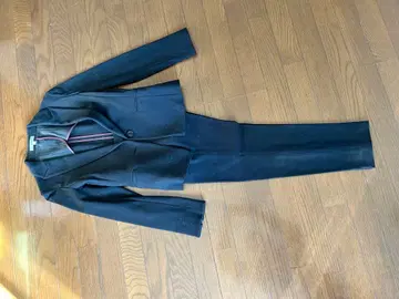 블랙 팬츠 수트 싱글 버튼 나라 까미체