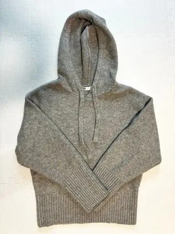 ZARA 그레이 후드 부착 스웨터 긴팔
