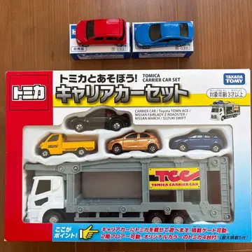 토미카 캐리어카와 토미카 4대 세트 + 토미카 2대