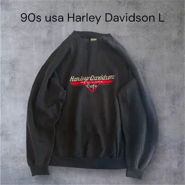 90s usa 할리 데이비슨 맨투맨 네이비 L