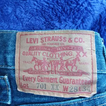 Levi's 701 XX 데님 청바지 W28 L34